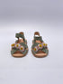 Ria Menorca sandaal nubuck kaki bloem